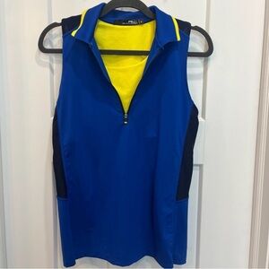 Ralph Lauren RLX Golf Women's Sleeveless Polo Shirt Tank Blue Medium